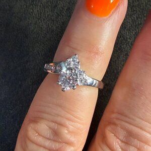 Sterling Silver CZ Engagement ring
